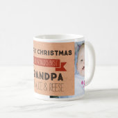Packpapier-Foto-beste Großvater-WeihnachtsTasse Kaffeetasse (VorderseiteRechts)