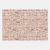 Packpapier für Brüste Geschenkpapier Set (Vorderseite 3)