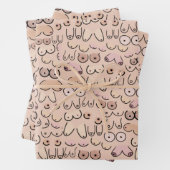 Packpapier für Brüste Geschenkpapier Set (Beispiel)
