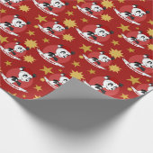 Packpapier für den Weihnachtspanda-Cartoon (Ecke)