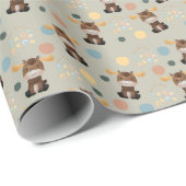 Packpapier für Elch- und Mobile-Babydusche (Rolleneckpunkt)