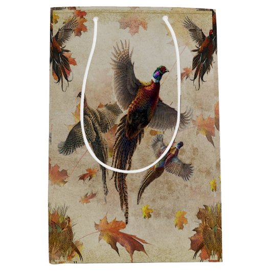 Packpapier für Fasan Mittlere Geschenktüte (Vorderseite)