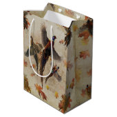 Packpapier für Fasan Mittlere Geschenktüte (Rückseite Schrägansicht)