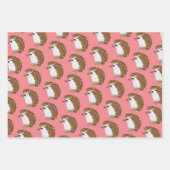 Packpapier für Funky Igel Geschenkpapier Set (Vorderseite)
