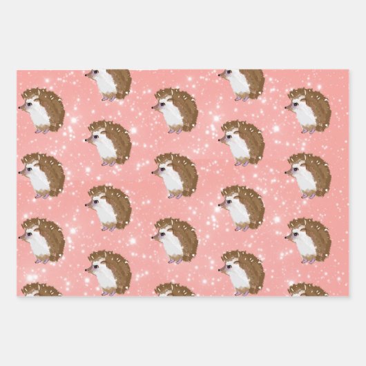 Packpapier für Funky Igel Geschenkpapier Set (Vorderseite 3)