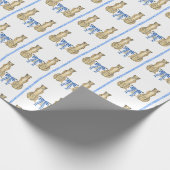 Packpapier für Geparden und blaue Bögen (Ecke)