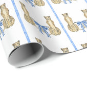 Packpapier für Geparden und blaue Bögen (Rolleneckpunkt)