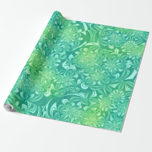 Packpapier für grüne Batik-Blume (Ungerollt)