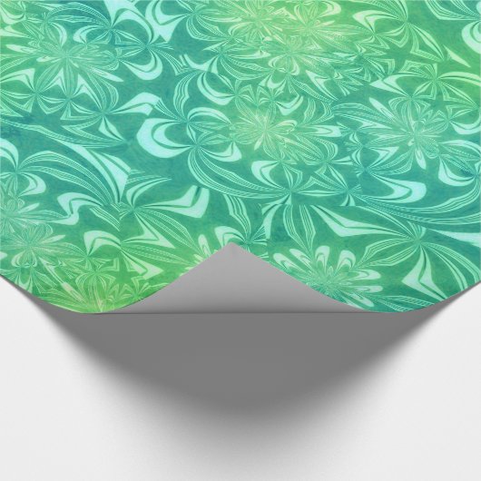 Packpapier für grüne Batik-Blume (Ecke)