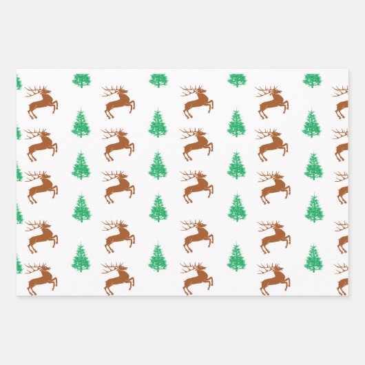Packpapier für Hirsche Geschenkpapier Set (Vorderseite)
