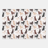 Packpapier für Labrador Retriever, Paws and Bones  Geschenkpapier Set (Vorderseite)