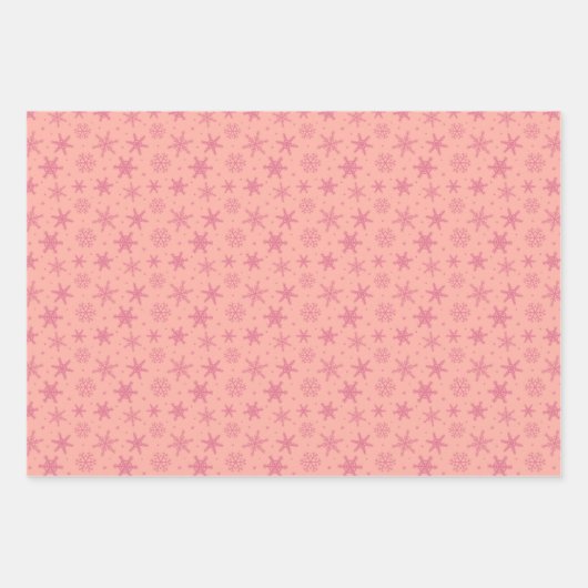 Packpapier für Schneeflocken mit einem Set von 3 Geschenkpapier Set (Vorderseite)