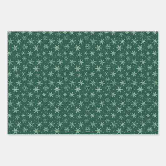 Packpapier für Schneeflocken mit einem Set von 3 Geschenkpapier Set (Vorderseite 3)