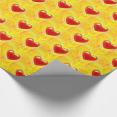 Packpapier. Geschenkpapier aus flüssigem Lava-Herz (Ecke)