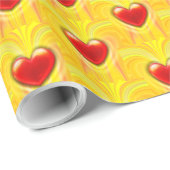 Packpapier. Geschenkpapier aus flüssigem Lava-Herz (Rolleneckpunkt)