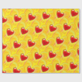 Packpapier. Geschenkpapier aus flüssigem Lava-Herz (Flach)