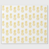 Packpapier - goldene Ananas (Flach)