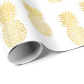 Packpapier - goldene Ananas (Rolleneckpunkt)