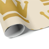 Packpapier-goldene Krone Geschenkpapier (Rolleneckpunkt)