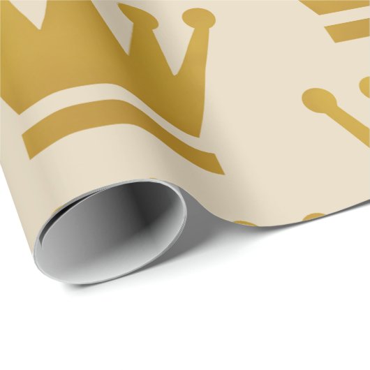 Packpapier-goldene Krone Geschenkpapier (Rolleneckpunkt)