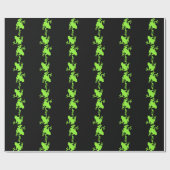 Packpapier, grüne Neonfrösche Geschenkpapier (Flach)