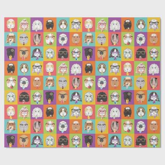 Packpapier Happy Guinea Schweine (Flach)