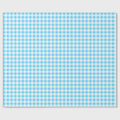 Packpapier, heller Baby-Blau-Gingham Geschenkpapier (Flach)