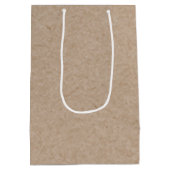 Packpapier-Hintergrund Browns Gedruckt Mittlere Geschenktüte (Rückseite)
