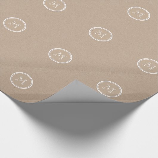 Packpapier-Hintergrund-Monogramm Geschenkpapier (Ecke)
