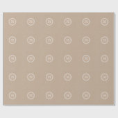 Packpapier-Hintergrund-Monogramm Geschenkpapier (Flach)