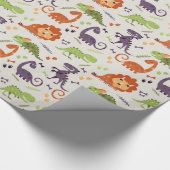 Packpapier - Kinder Liebe Dinosaurier (Ecke)