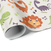 Packpapier - Kinder Liebe Dinosaurier (Rolleneckpunkt)