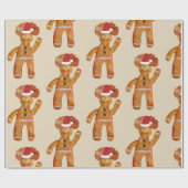 Packpapier-Lebkuchen-Mann Geschenkpapier (Flach)