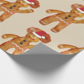 Packpapier-Lebkuchen-Mann Geschenkpapier (Ecke)