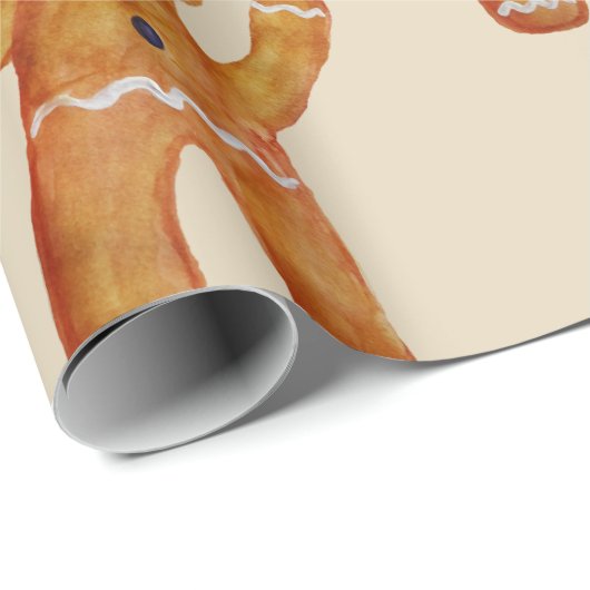 Packpapier-Lebkuchen-Mann Geschenkpapier (Rolleneckpunkt)