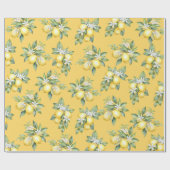 Packpapier Lemon Zitrus 1. Geburtstag. (Flach)