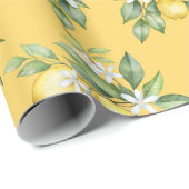 Packpapier Lemon Zitrus 1. Geburtstag. (Rolleneckpunkt)