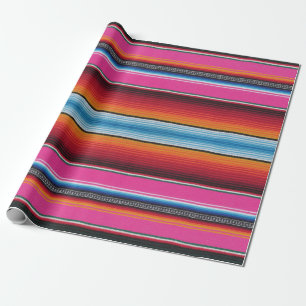 Packpapier, mexikanischer serape Druck, rosa Geschenkpapier