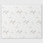 Packpapier mit einem Mistelmuster (Flach)