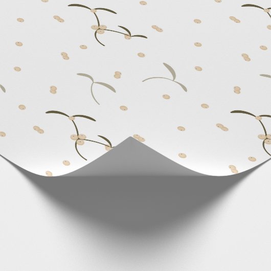 Packpapier mit einem Mistelmuster (Ecke)