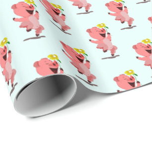 Packpapier mit Happy Pig