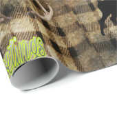 Packpapier mit Hirsch- und Hirschgeweih darauf (Rolleneckpunkt)