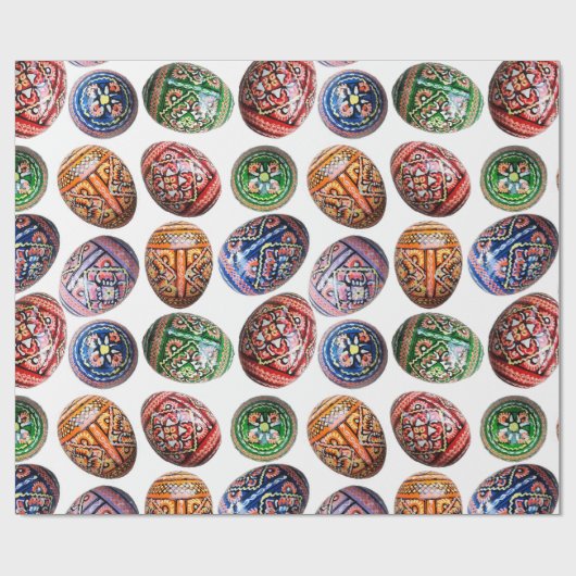 Packpapier mit ukrainischem Ei-Design (Flach)