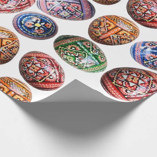 Packpapier mit ukrainischem Ei-Design (Ecke)