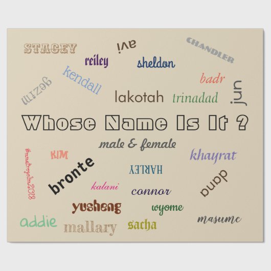 Packpapier mit Unisexnamen durch Mmetropolim (Flach)