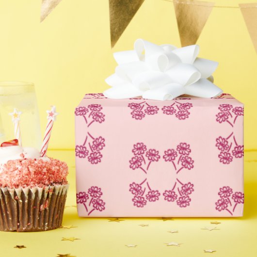 Packpapier mit vielen Bouquets (Geburtstagsparty)