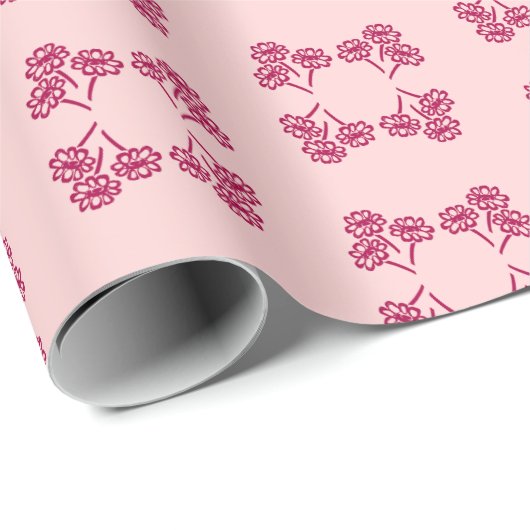 Packpapier mit vielen Bouquets (Rolleneckpunkt)