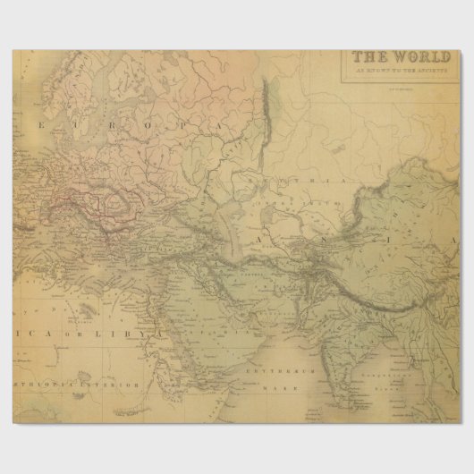 Packpapier-Rolle der Antiken-Karten-Art-15 Geschenkpapier (Flach)