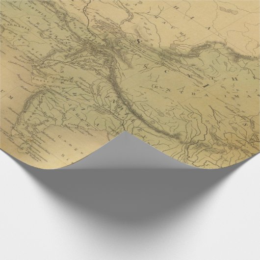 Packpapier-Rolle der Antiken-Karten-Art-15 Geschenkpapier (Ecke)