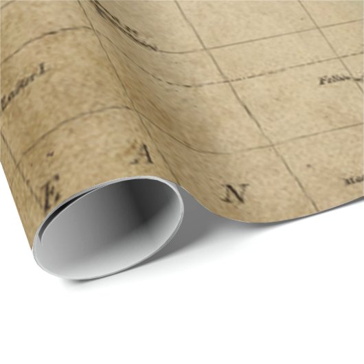 Packpapier-Rolle der Antiken-Karten-Art-6 Geschenkpapier (Rolleneckpunkt)